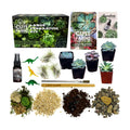 Cute Farms Terrarium Starter Kit | Moss, Vermiculite, Soil, Pebbles, Plant Food, & Finishing Tools (Large + 8 Live