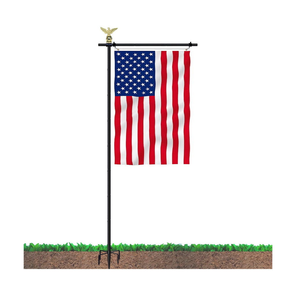 10FT Adjustable Garden Flag Pole Stand for Outdoor, Yard, Lawn | For 3x5 Feet & 28x40 Inch Flags, Heavy Duty Free