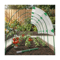 60PCS Garden Hoops for Raised Beds & 30PCS Tomato Clips, Greenhouse Hoops for Netting, Rust-Free Diameter 0.23” Plant