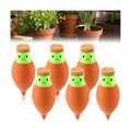 LemonRoad 6 Pcs Self Watering Terracotta Globes 11.5oz Large Ollas Plant Watering Globes Planter Insert Spike Pot Clay