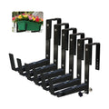 Heavy Duty Adjustable Window Box Brackets | Iron Planter Box Hangers, Reinforced Bottom Support, For Balcony, Fence
