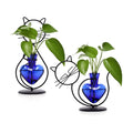 Plant Terrarium Propagation Station Gifts for Women Cat Lover | Plant Lovers Home Office Decor Cat Desk Accessories