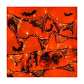 cshare Halloween Lights Battery Operated or USB, Creepy Cloth String Lights with Timer Waterproof 9.8ft 30LED Orange String Lights Halloween Decortions for Fireplace Window Door Mirror