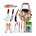 Complete Garden Tools Set, 11 Pcs Heavy Duty Gardening Tools with Organizer Tote Bag, Aluminum & Carbon Steel Garden