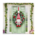 BlissYard Christmas Door Cover Gnome Striped Elf 35x71 Inch Polyester