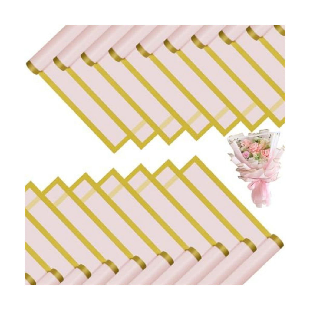 DEWJDFSC 20 Sheets Flower Bouquet Wrapping Paper Floral Korean Pink-2
