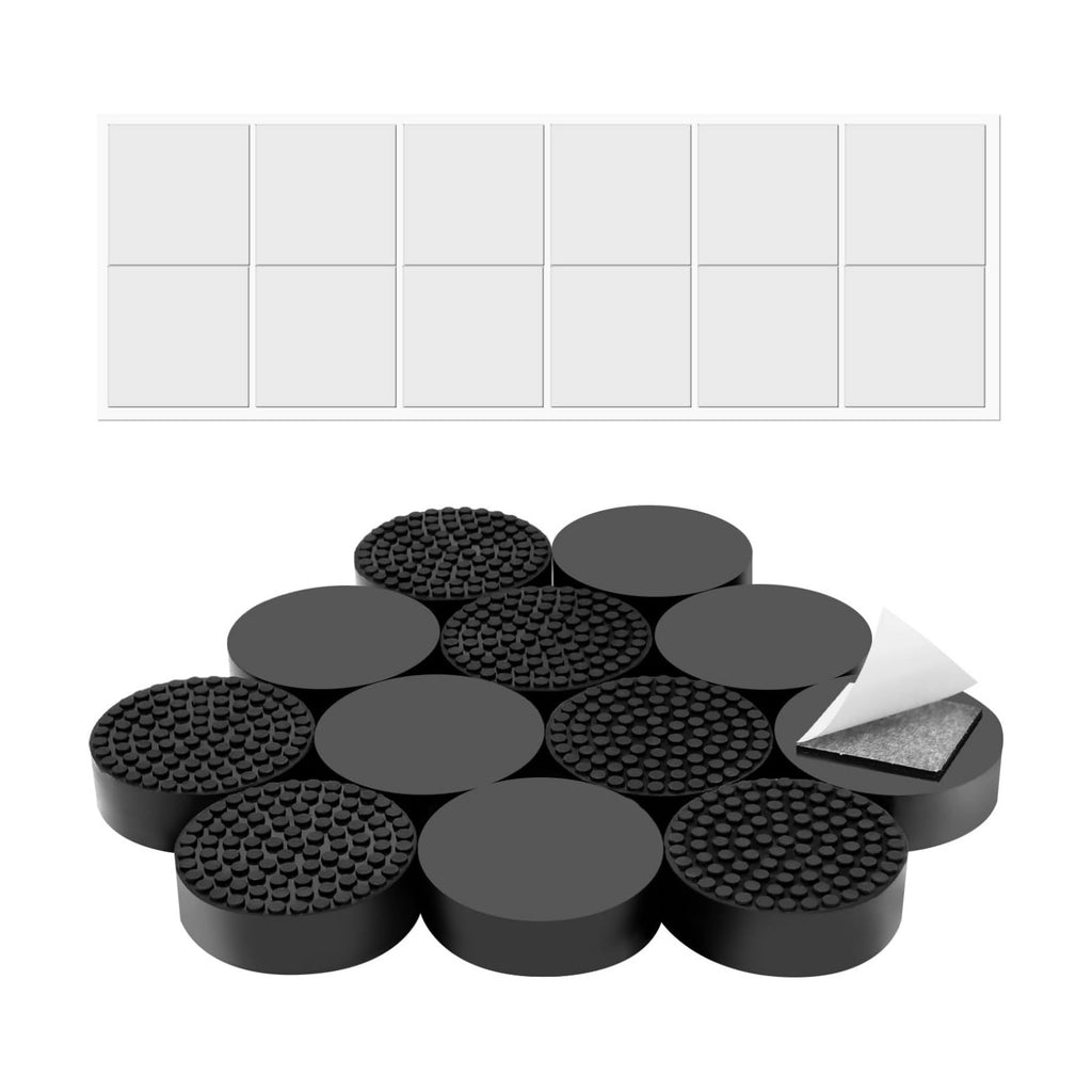 12 Pack Invisible Pot Feet, Solid Rubber Pots Risers