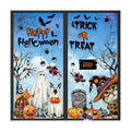 AhfuLife 60Pcs Halloween Window Clings, 9 Sheets Reusable Halloween Ghost Window Stickers Removable Stickers for Kids Home Window Indoor Party Decorations