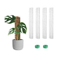 EOX Plastic Moss Pole for Monstera and Climbing Plants, 15-Inch, 4-Pack