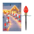 2 Pack Strawberry C9 Christmas Pathway Lights Outdoor, Total 34.8 Feet