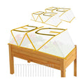 47.2" *14.6" *13.4" Foldable Garden Row Accelerator Plants Cover for Raised Garden Bed, Mini Greenhouse Cover with Two