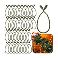 Zhengmy 32 Pcs 20 Inches Christmas Garland Ties Christmas Decorative Twist Ties for Banister Reusable and Flexible Twist for Xmas Home Decorations Holiday Craft Wrapping (Olive Green)