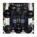 Yerliker 8 Pack 6 Inch Large Christmas Ornament Hanging Balls, Black