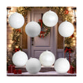 Yerliker 8 Pack 6 Inch Large Christmas Ornament Hanging Balls, White
