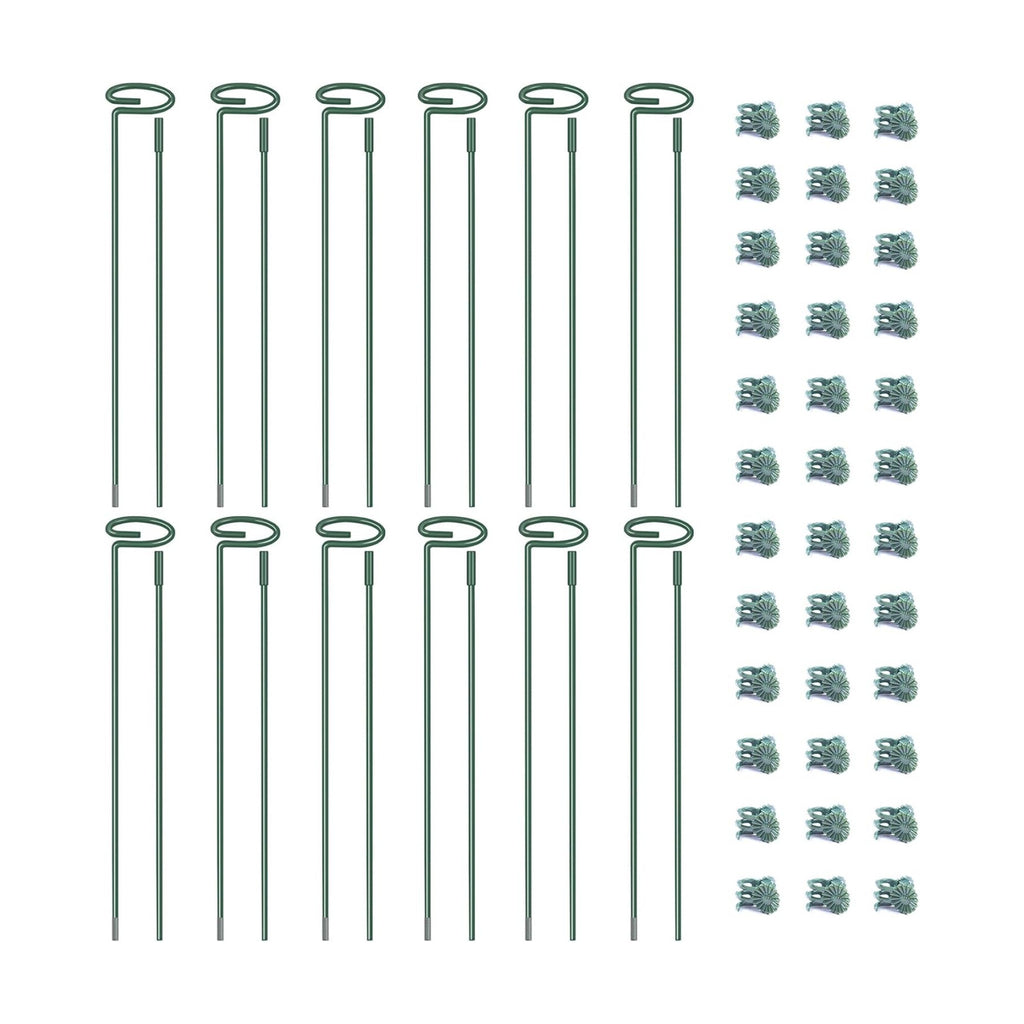 4.5mm Adjustable Length Plant Stake, Assembled (12 or 24 inch) Outdoor and Indoor Plant Support Poles for Flowers