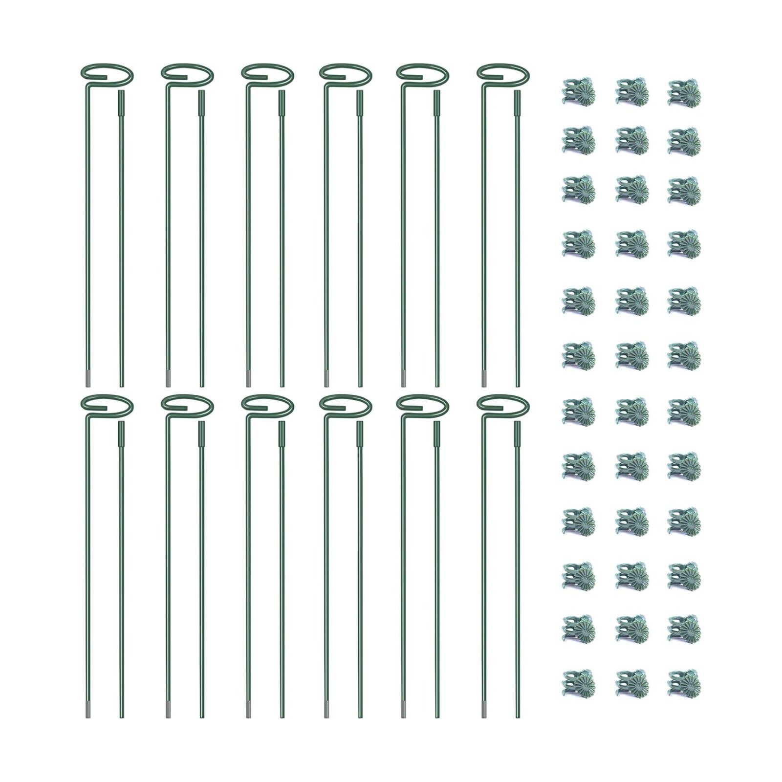 4.5mm Adjustable Length Plant Stake, Assembled (12 or 24 inch) Outdoor and Indoor Plant Support Poles for Flowers