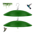 19.25-Inch Extra Large Squirrel Baffle,Hummingbird Feeder Shade Dome Cover, Bird Feeder Rain Guard, Hanging Squirrel Proof for Shepherd's Hook Outdoors (Green) 2 Pack