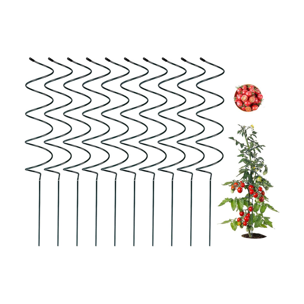 10 Pack Tomato Twist Stake, Spiral Tomato Stakes for Indoor Outdoor, Spiral Garden Stakes for Climbing Plants