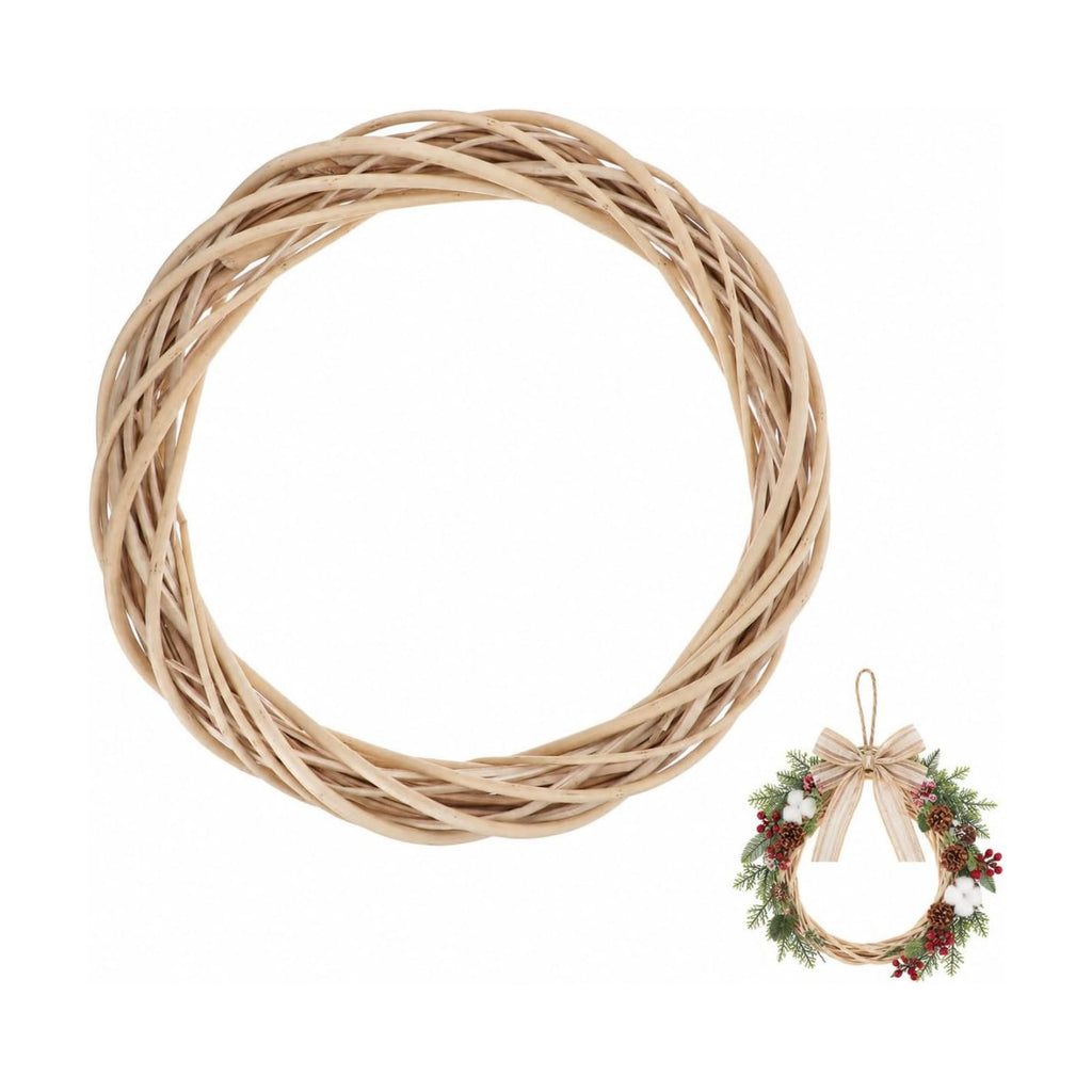 Grapevine Wreath Vine Branch for Decor, 11.41 Inch, Beige