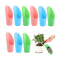 9 Pcs Bonsai Soil Scoops,3 Color Plastic Garden Soil Scoops,Small Potting Shovels for Succulent Indoor Plants Flower Planting Bonsai Cultivation,Colorful Sturdy Garden Tool