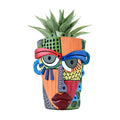 Midogaigai Abstract Face Planter Pots for Indoor Plants & Flowers Deco Gift | Funny Planter,Colorful Resin Flower Pots