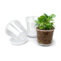 5 Inch Clear Nursery Pots with Drainage Trays, 15 Pack Plastic Pots for Plants, Clear Pot for Seed Starting, Transplanting, Succulents, and Indoor Gardening (5 inch)