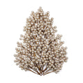 Tatuo 360 Pcs Sequin Champagne Gold Holly Berries 60 Stems Cranberries
