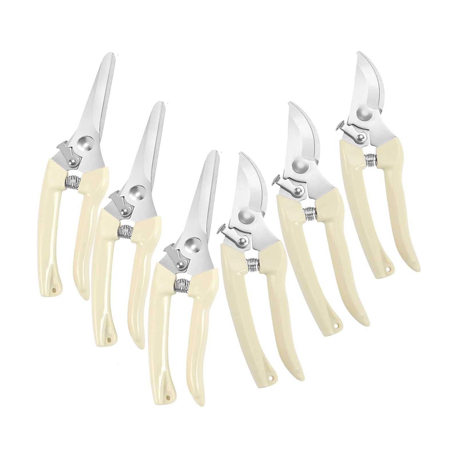 6PCS Premium garden shears, pruning scissors gardening tools, pruners for flower, bushes, rose and fruit tree, use for