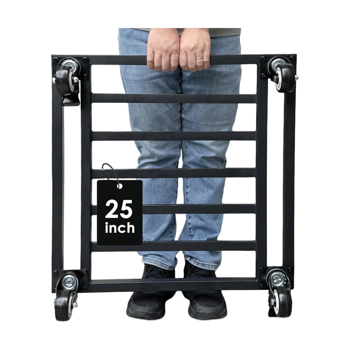 25" Plant Caddy with Wheels Heavy Duty,800Lbs Large Metal Plant Dolly,Rolling Square Plant Stand with Industrial