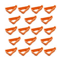 18 Pack Pot Feet for Outdoor Planters, 2.75x2.1x0.8 Inch Invisible Breathable Pot Stands Toes Lifters for Heavy Outdoor Plants, Airflow & Furniture Protection, Stackable Flower Feet Outside, Orange