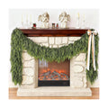 6FT 2Pcs Artificial Christmas Cedar Garlands for Home Fireplace Decoration