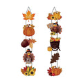 CroBlissful 2 Sets Thanksgiving Porch Banner Fall Welcome Door Sign Decor