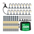 MIXC 200Ft 1/4" Drip Irrigation System,2026-Upgrade Garden Irrigation Kit with 32pcs Adjustable Copper Nozzles