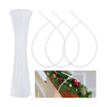codree 100 Pcs Reusable Christmas Garland Ties, Adjustable Beaded Loop Cable Ties Garland Hanger, Flexible Decorative Hanging Christmas Lights Tie for Xmas Tree Wreath Stairways Banister Decoration