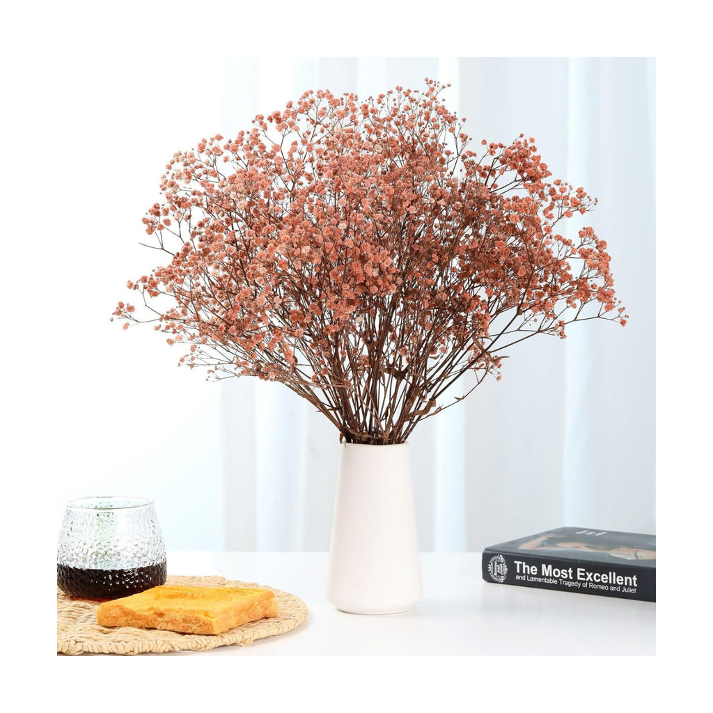 4500+ Pcs Babys Breath Dried Flower Bouquet, 17" Brown for Fall Vase Decor