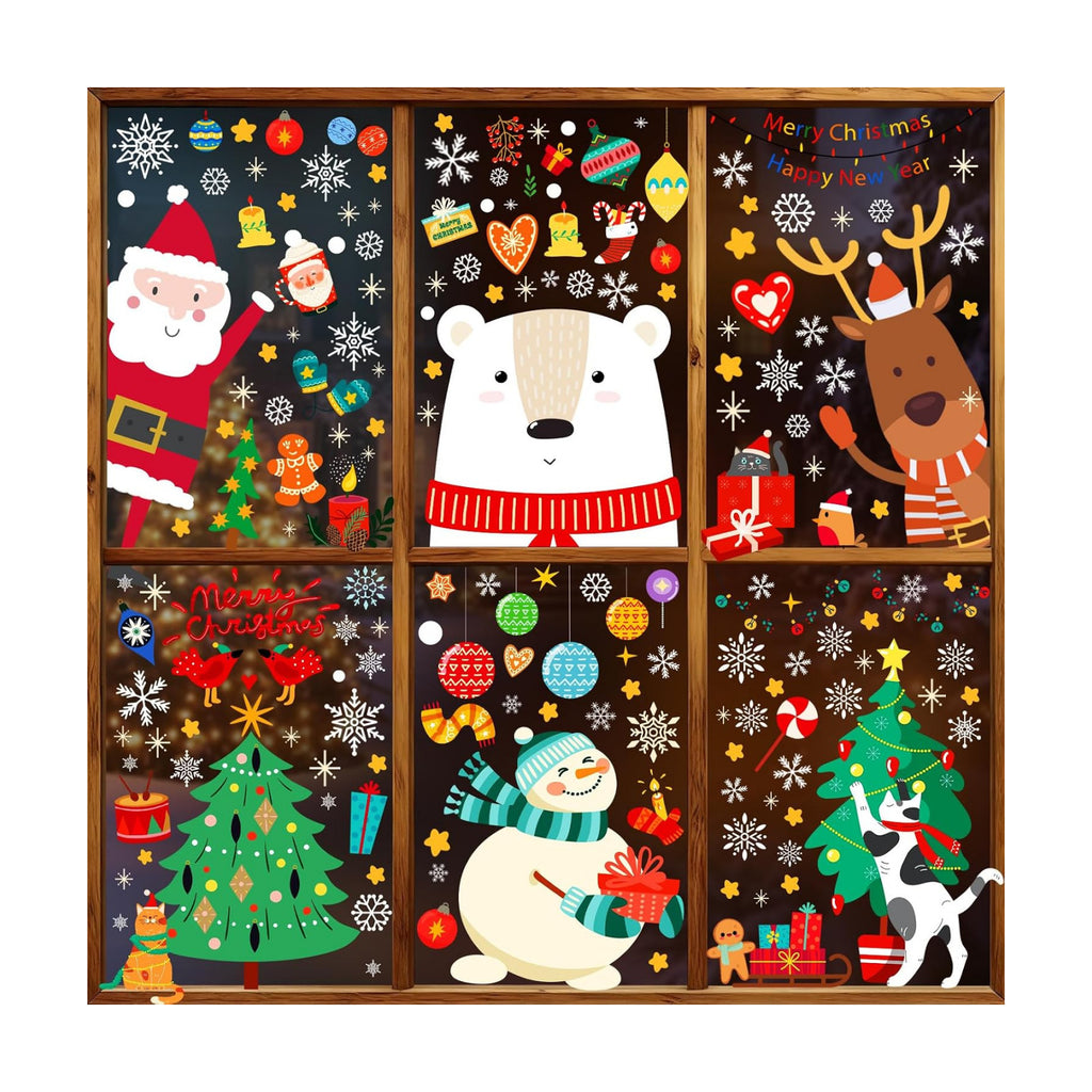 Christmas Window Clings for Glass Windows, Stickers for Window Decorations
