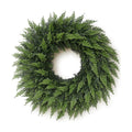 24" Artificial Lifelike Touch Cedar Christmas Wreath for Front Door Decor