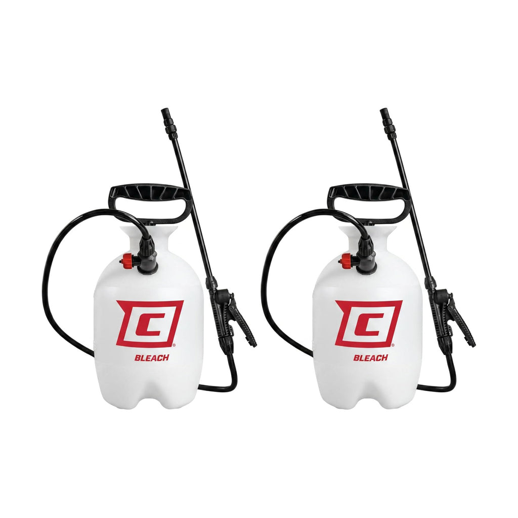 Chapin 20075 Bleach Pump Sprayer,1‑Gallon,Lawn&Garden,Bleach‑Resistant Poly Tank,Funnel‑Top,Anti‑Clog Filter,Adjustable