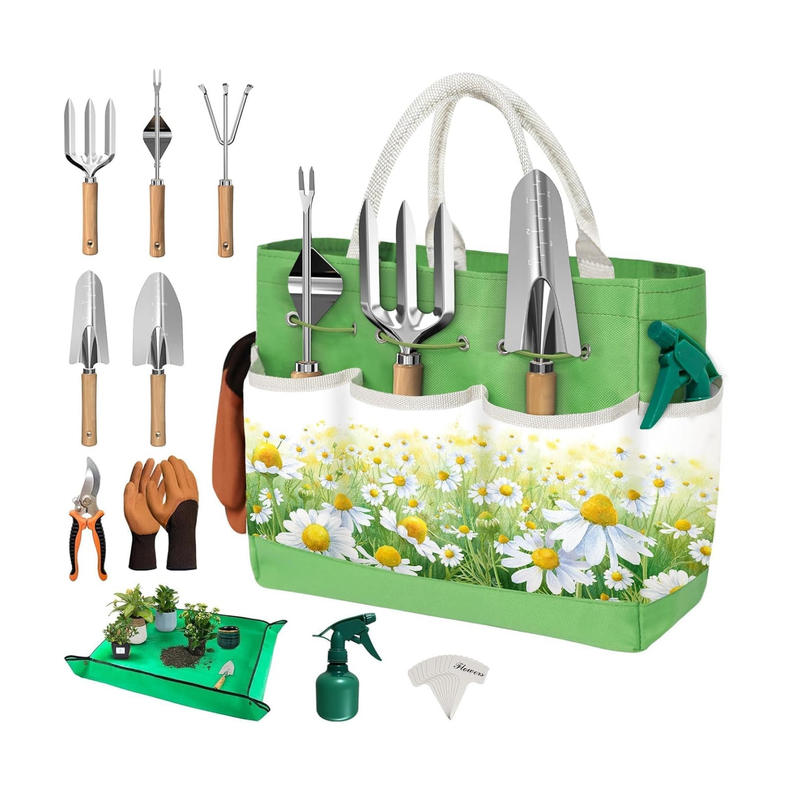 22Pcs Garden Tools Set for Women,Heavy Duty Hand Tool Kit,Birthday Gifts for Mom Wife Grandma Beginner,Gardening