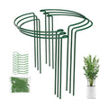 LINGHUI Peony Cages and Supports, 6 Pack Plant Support Stakes for Outdoor & Indoor Plants, 10" W x 16" H Half Round