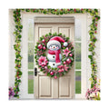 BlissYard Christmas Door Cover Santa Pink 35x71 Inch Polyester
