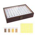 Wooden Seed Storage Organizer, 60 Slots Pine Wood Box