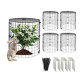 5 Packs Garden Plant Protectors from Animals,Metal Plant Cage,11.8"x 12.6" | Chicken Wire Cloche with Ground Stakes and