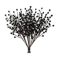 Whaline 12Pcs Halloween Artificial Berry Stem Branches Black Fake Berry Twigs for Indoor Outdoor Home Party DIY Crafts Supplies