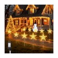 Brightown Pathway Lights Outdoor Christmas Decorations, Set of 10 Large Waterproof Stake Decorative Light for Outside Sidewalk Yard Lawn Path Walkway Driveway Marker Stake, Warm White