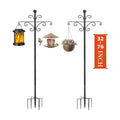 2 Pack 76 Inch Shepherd Hooks, Heavy Duty Bird Feeder Pole 7 Prong Base