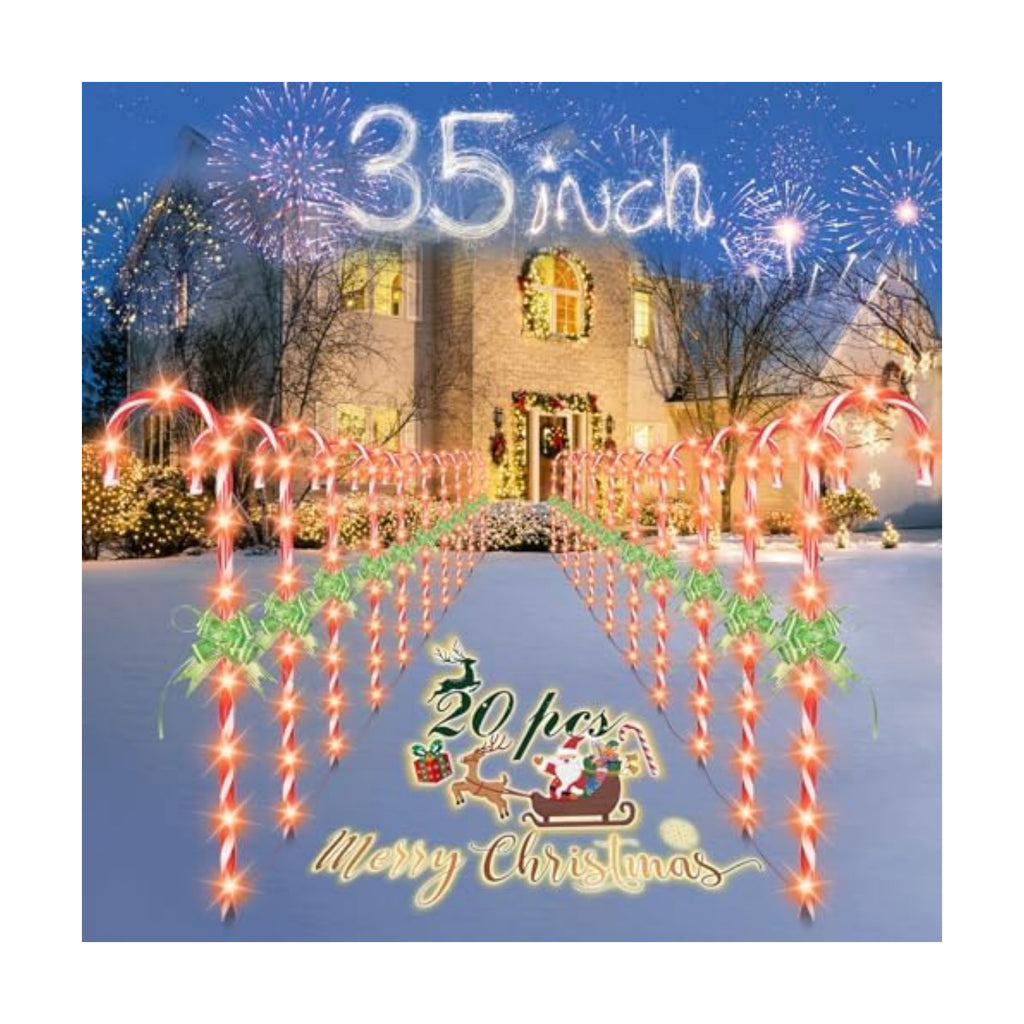 35" Christmas Candy Cane Lights Outdoor Christmas Decorations