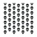 Xinnun 8 Pcs Halloween Gothic Birthday Decorations Black Skull Banners