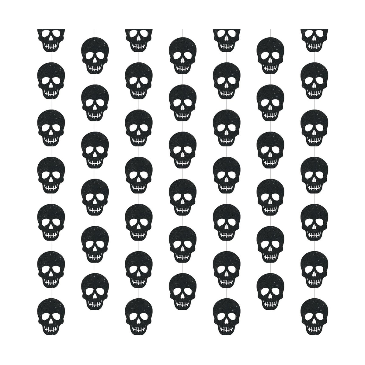 Xinnun 8 Pcs Halloween Gothic Birthday Decorations Black Skull Banners