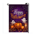 Happy Halloween Garden Flags for Outside 12x18 Double Sided Burlap